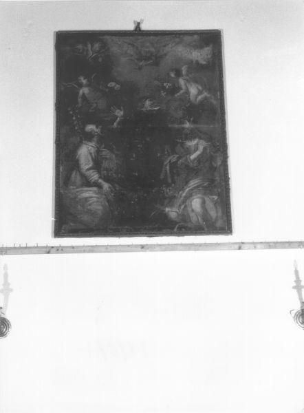 Padre Eterno Sant'Antonio San Rocco e San Giuseppe (dipinto) - ambito toscano (fine sec. XVII)