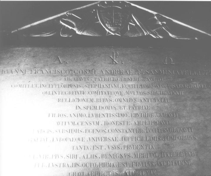 lapide tombale - bottega toscana (prima metà sec. XIX)