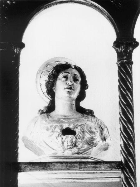 reliquiario - a busto, serie - ambito toscano (prima metà sec. XVIII)