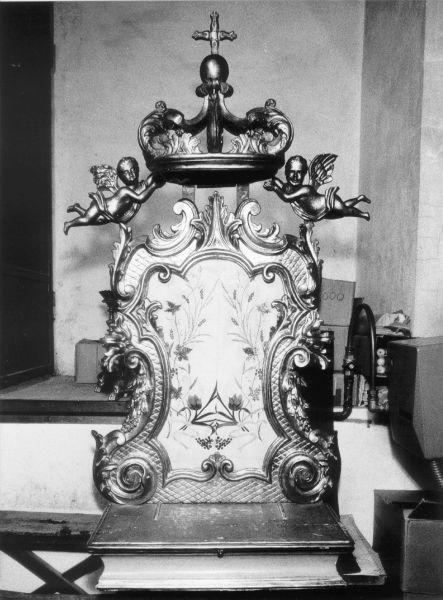 tronetto per esposizione eucaristica - bottega toscana (inizio sec. XIX)