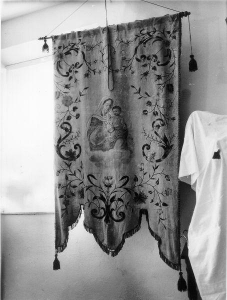 stendardo processionale - manifattura toscana (metà sec. XIX)