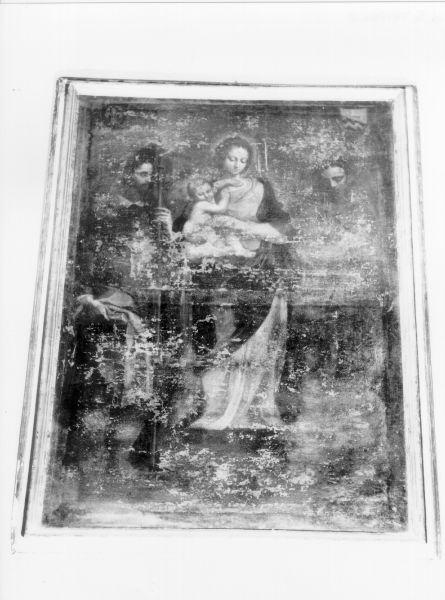 Sacra conversazione, Madonna con Bambino e i Santi Francesco e Jacopo (dipinto) di Salimbeni Ventura detto Bevilacqua (attribuito) (sec. XVII)