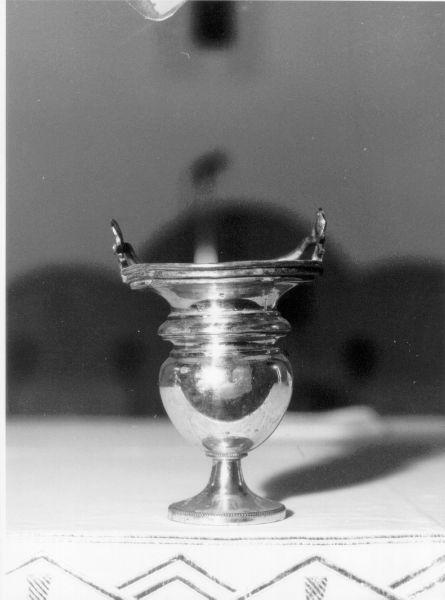 secchiello per l'acqua benedetta - bottega toscana (fine sec. XIX)