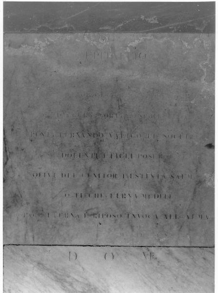 lapide tombale - ambito italiano (metà sec. XIX)