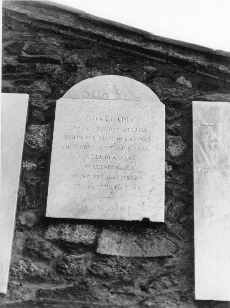 lapide tombale - bottega toscana (sec. XIX)