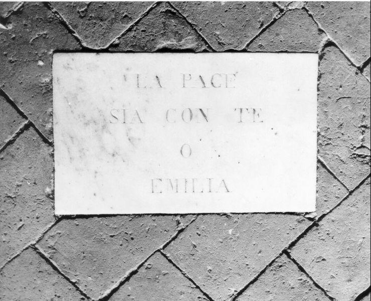 lapide tombale - bottega toscana (metà sec. XIX)