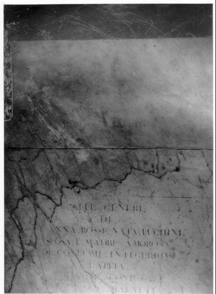 lapide tombale - ambito italiano (metà sec. XIX)