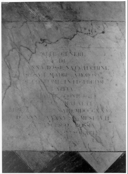 lapide tombale - ambito italiano (sec. XIX)