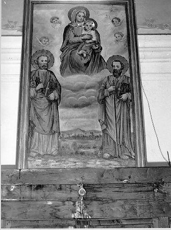 Madonna con Bambino San Pietro e San Paolo (dipinto) - ambito lunigianese (fine/inizio secc. XIX/ XX, sec. XX)