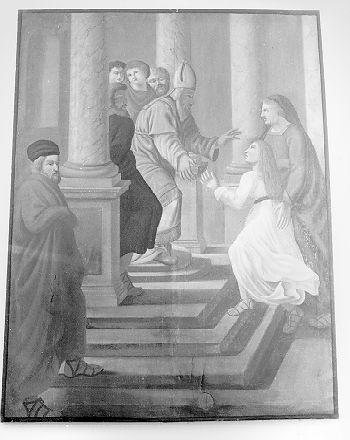 presentazione di Maria Vergine al tempio (dipinto) - ambito lunigianese (sec. XIX)