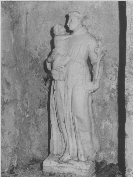 SANT'ANTONIO DA PADOVA CON BAMBINO (statua) - bottega italiana (sec. XIX)