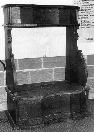 inginocchiatoio - ambito lunigianese (secc. XVIII/ XIX)