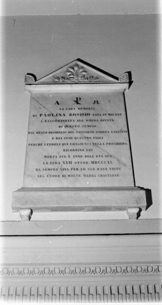 lapide - bottega italiana (sec. XIX)