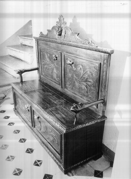 cassapanca - ambito toscano (sec. XIX)