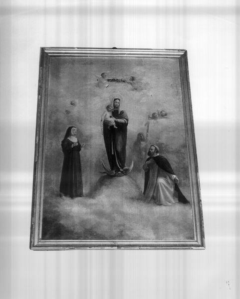 Immacolata Concezione con Santa Rita e San Domenico (dipinto) - ambito toscano (sec. XVII)