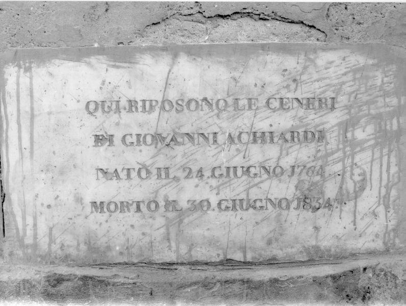 lapide - bottega italiana (sec. XIX)