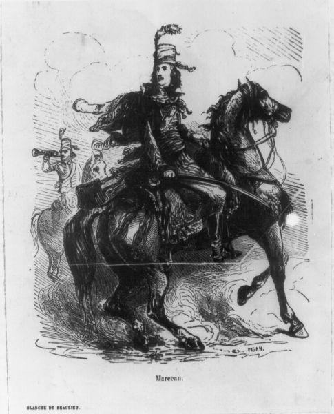 Pisan Blance de Beauliez, ritratto d'uomo (stampa) di De Beaulieu Blanche (primo quarto sec. XIX)