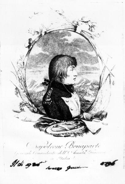 Napoleone Bonaparte, ritratto d'uomo (stampa) di Lasinio Carlo (sec. XVIII)