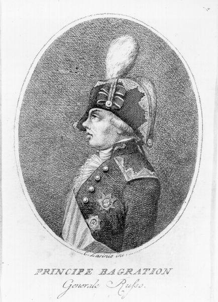 Principe Bargation/Generale Russo, ritratto d'uomo (stampa) di Lasinio Carlo (sec. XVIII)