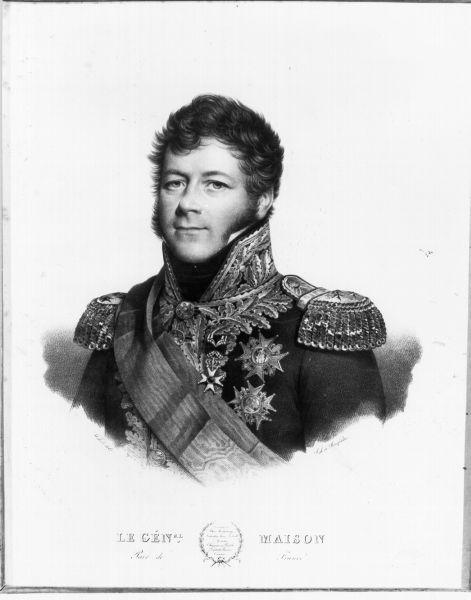 Generale Maison/ Pair de France, ritratto d'uomo (stampa) - ambito francese (terzo quarto sec. XIX)