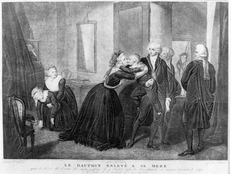 Le Dauphine enlevé à sa mére, storie della vita di Luigi XVI (stampa) di Lasinio Carlo, Pellegrini Domenico (sec. XVIII)
