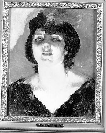 ritratto di donna (dipinto) di Mannucci Cipriano (primo quarto sec. XX)