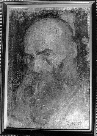 TESTA DI UOMO, ritratto d'uomo (dipinto) di Notte Emilio (secondo quarto sec. XX)