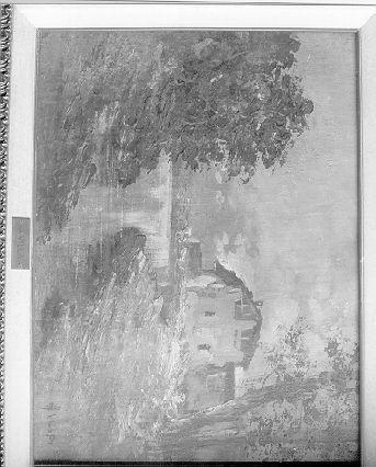 paesaggio montano (dipinto) di Sozzi A (sec. XX)