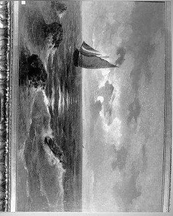 paesaggio marino (dipinto) di Gelati Lorenzo (sec. XIX)