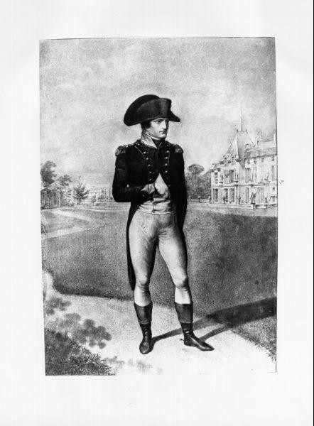 Ritratto del generale Bonaparte nel giardino della residenza di Malmaison, ritratto d'uomo (stampa) di Isabey Jean-Baptiste (sec. XIX)