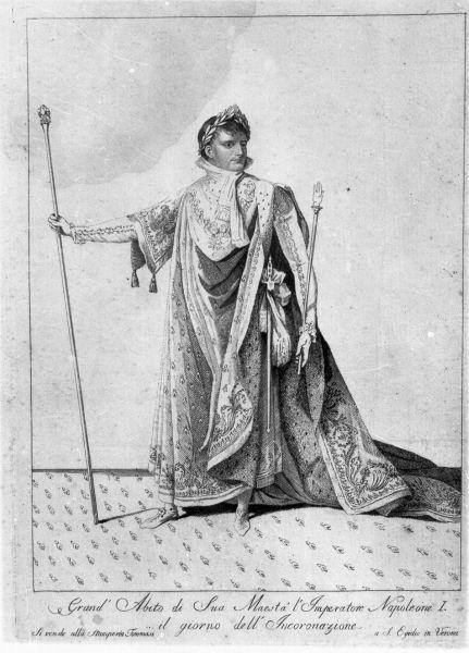 Grand'Abito di Sua Maestà l'Imperatore Napoleone I/ il giorno dell'incoronazione, ritratto d'uomo (stampa) di Isabey Jean-Baptiste (sec. XIX)