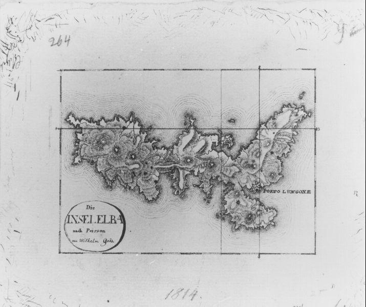 carta geografica dell'Isola d'Elba (stampa) di Goes Wilhelm (sec. XIX)