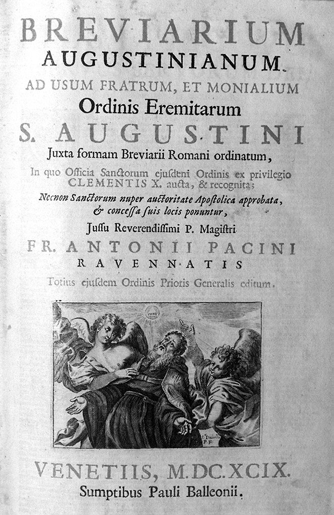 episodi della vita di Cristo, di sant'Agostino e David come salmista (stampa, serie) di Piccini Elisabetto detta Suor Isabella (sec. XVII)