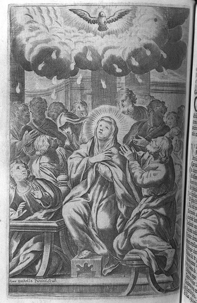 episodi della vita di Cristo, di sant'Agostino e David come salmista (stampa, serie) di Piccini Elisabetto detta Suor Isabella (sec. XVII)