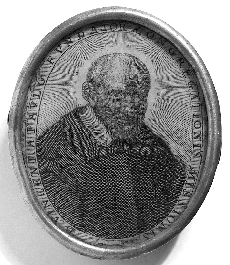 san Vincenzo de' Paoli (stampa smarginata) - ambito italiano (seconda metà sec. XVII)