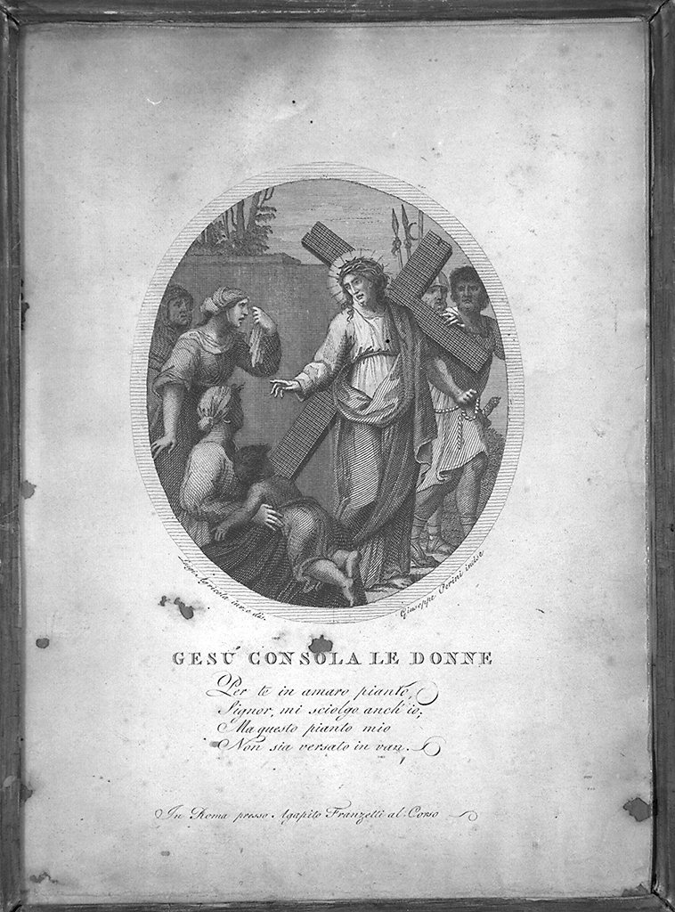 stazioni della Via Crucis (stampa, serie) di Agricola Luigi, Perini Giuseppe Sforza, Petrini Giovanni (fine sec. XVIII)