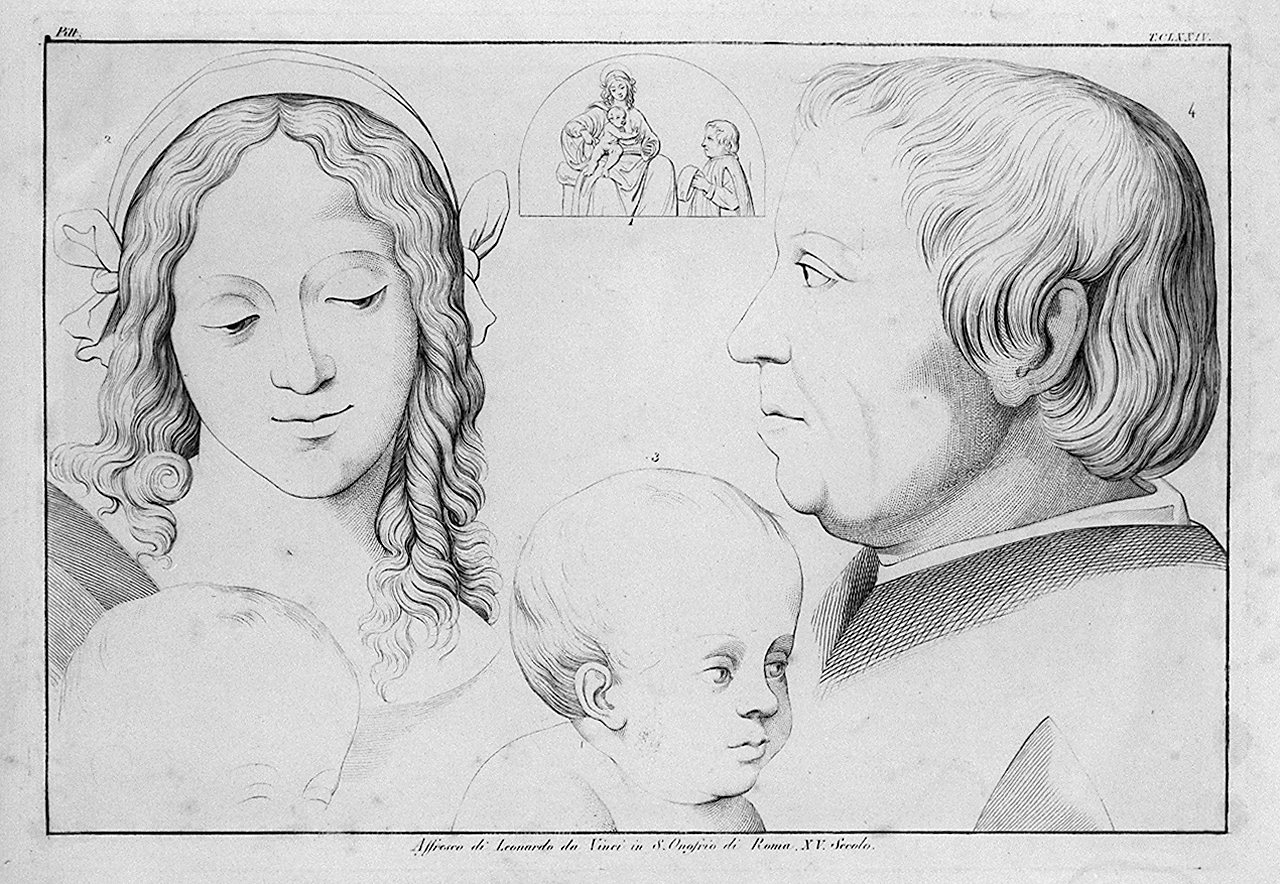 teste umane (stampa, elemento d'insieme) - ambito italiano (sec. XIX)