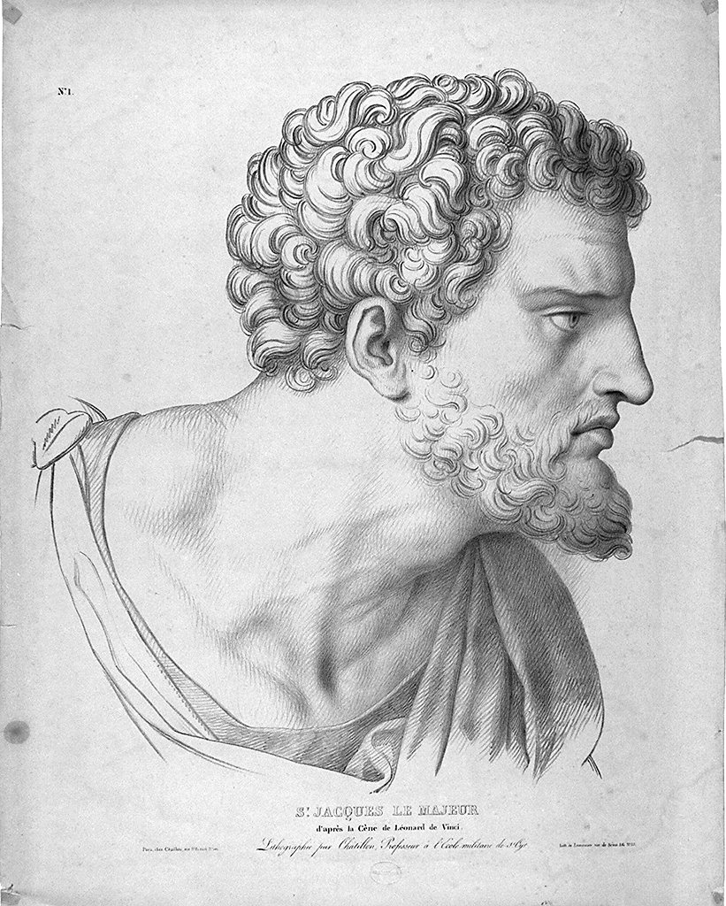 San Bartolomeo (stampa) di Chatillon Henri-Guillaume, Leonardo da Vinci (sec. XIX)