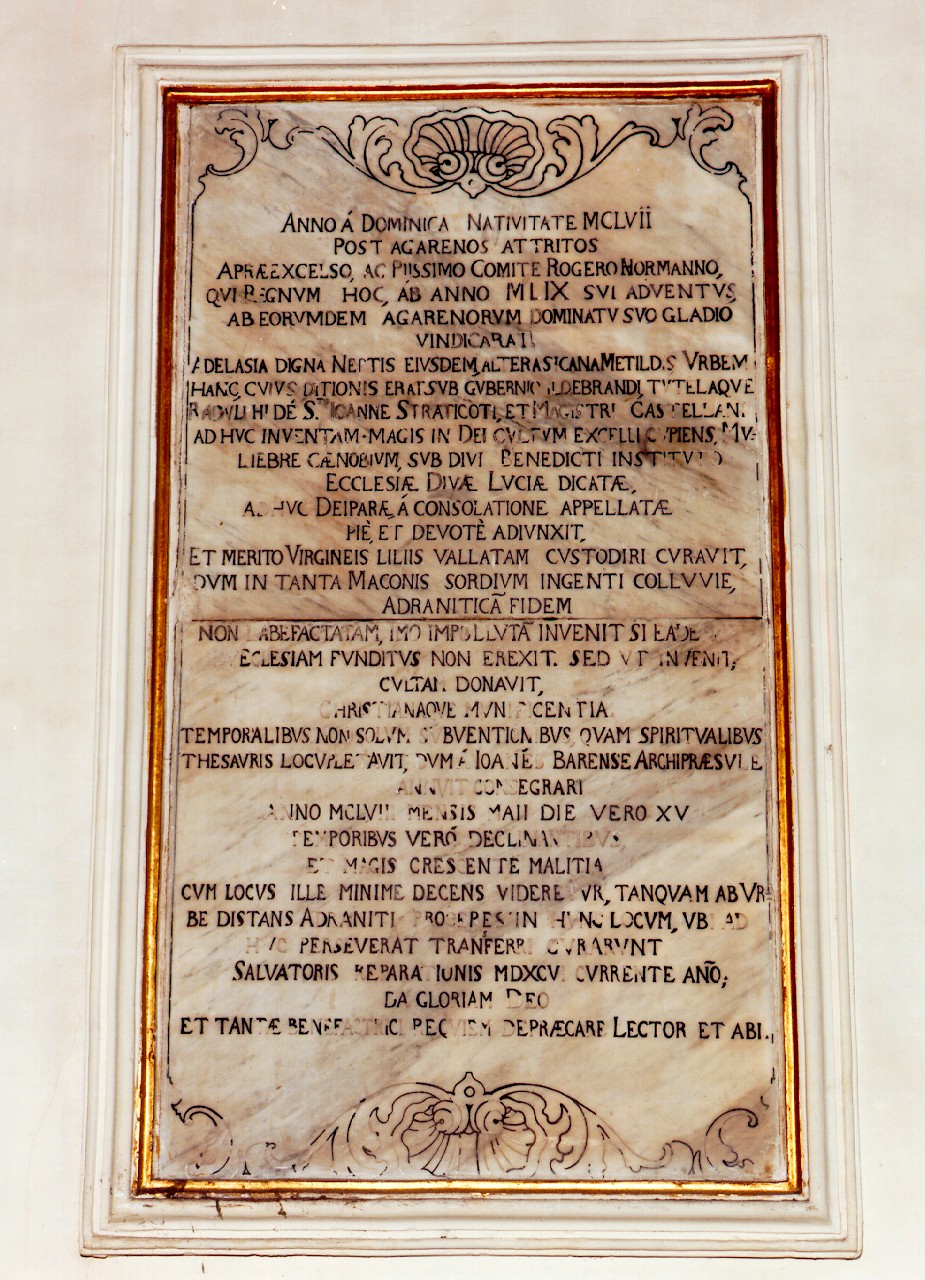 lapide - ambito siciliano (sec. XVI)