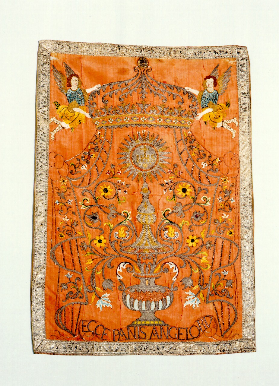 conopeo di tabernacolo - a cortina - manifattura siciliana (Prima metà sec. XIX)