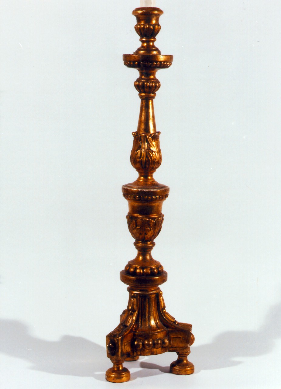 candelabro d'altare, serie - produzione siciliana (Seconda metà sec. XIX)