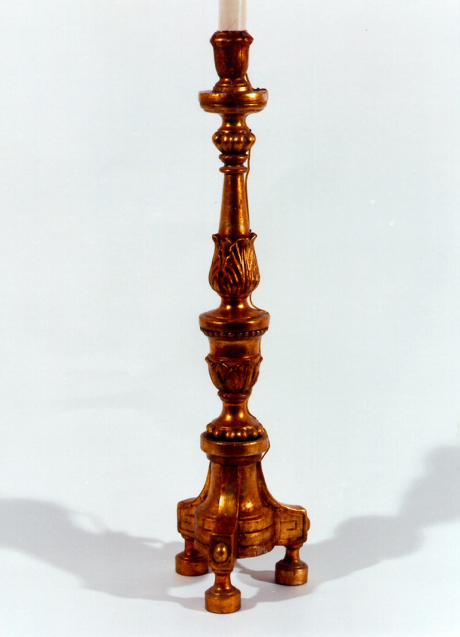 candelabro d'altare, serie - produzione siciliana (Seconda metà sec. XIX)