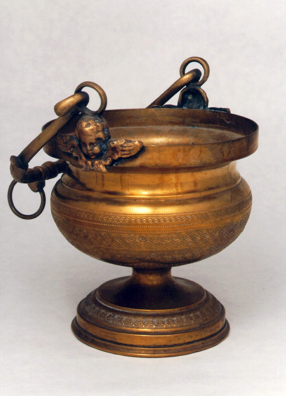 secchiello per acqua benedetta - bottega siciliana (Seconda metà sec. XIX)