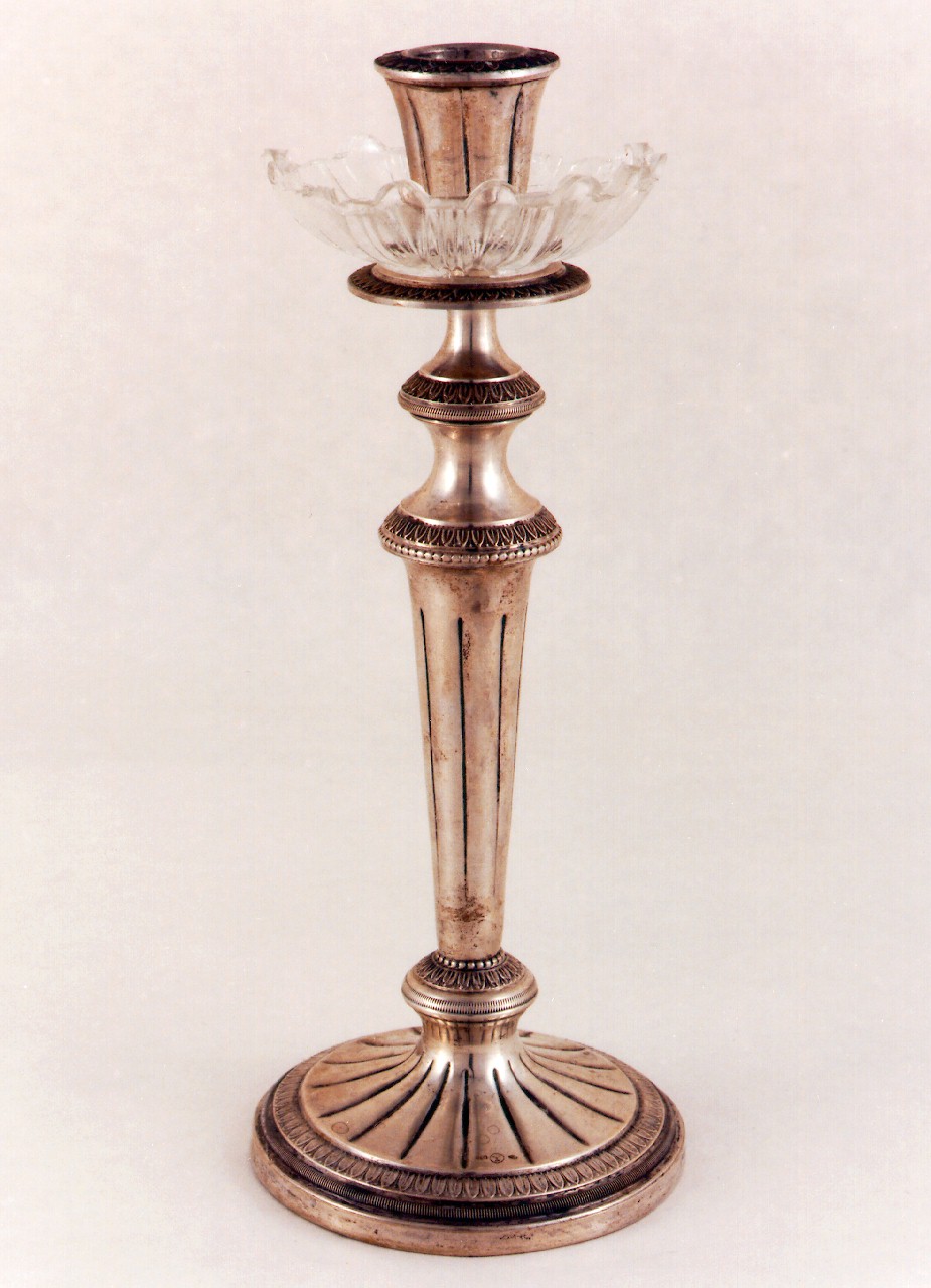 candeliere d'altare, serie - bottega siciliana (primo quarto sec. XX)