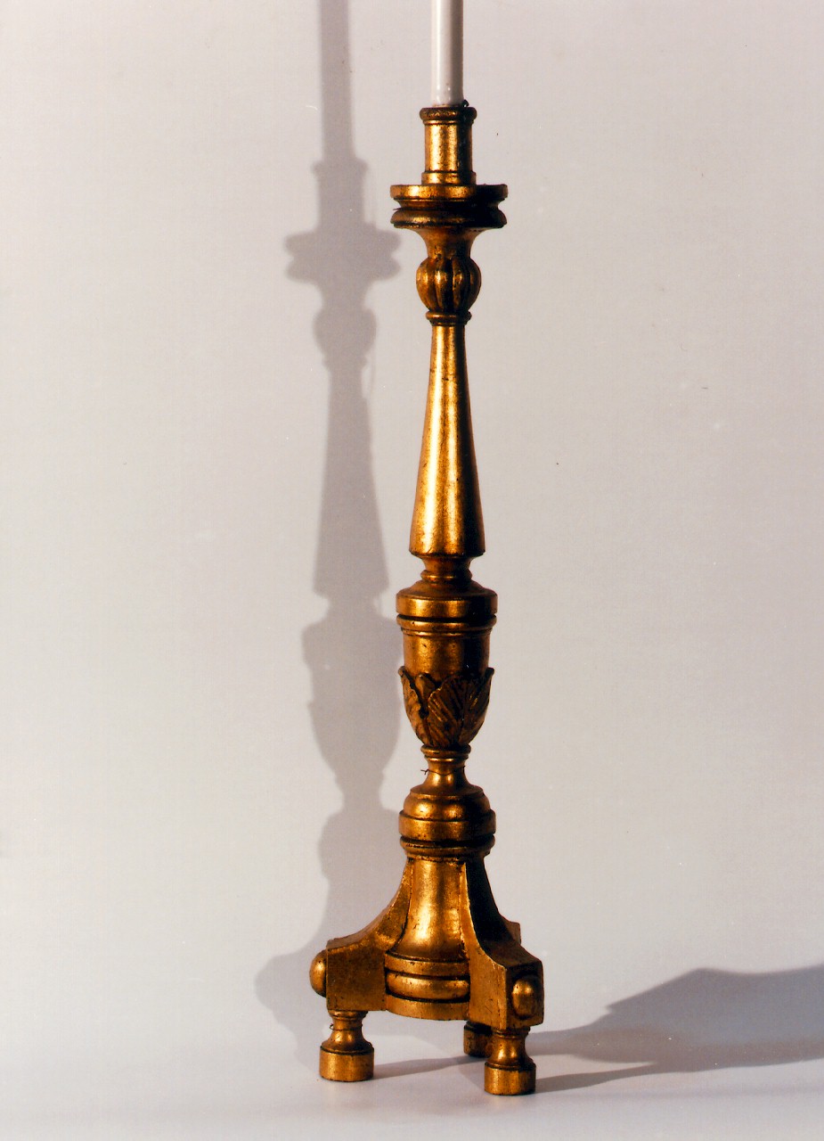 candelabro d'altare, serie - produzione siciliana (fine sec. XIX)