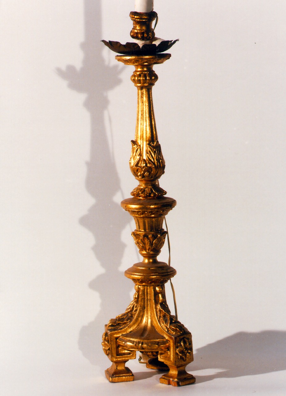 candelabro d'altare, serie - produzione siciliana (Metà sec. XIX)