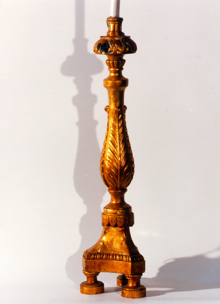candelabro d'altare, serie - produzione siciliana (Seconda metà sec. XIX)