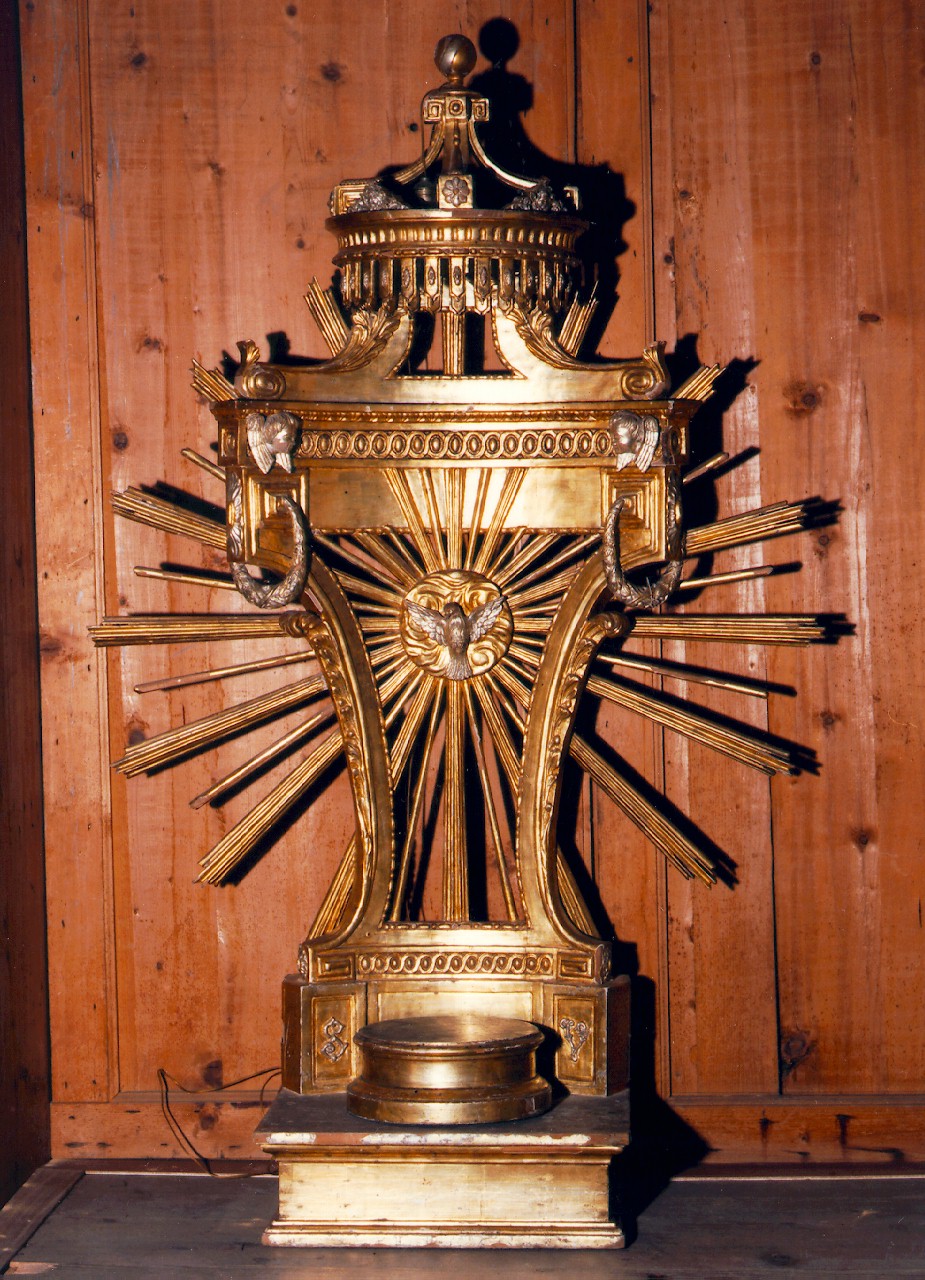 tronetto per esposizione eucaristica - produzione siciliana (sec. XIX)