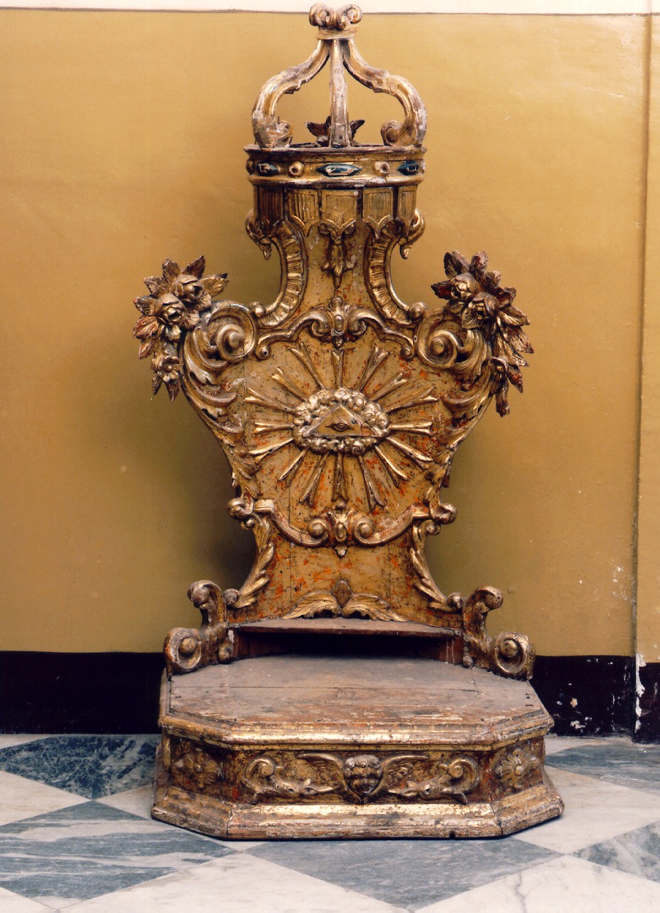 tronetto per esposizione eucaristica - produzione siciliana (Seconda metà sec. XVIII)