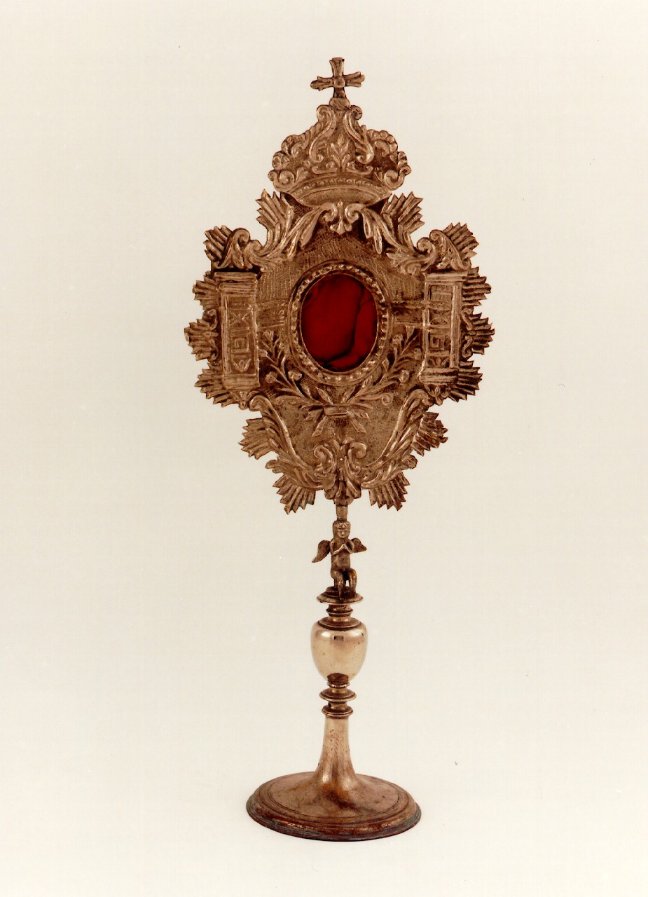 RELIQUIARIO - A OSTENSORIO - bottega siciliana (primo quarto sec. XIX, sec. XX)
